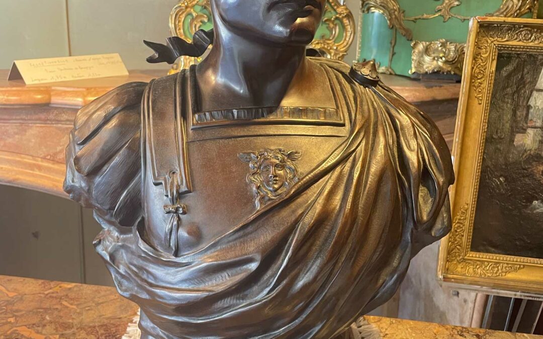 Buste en bronze empereur romain