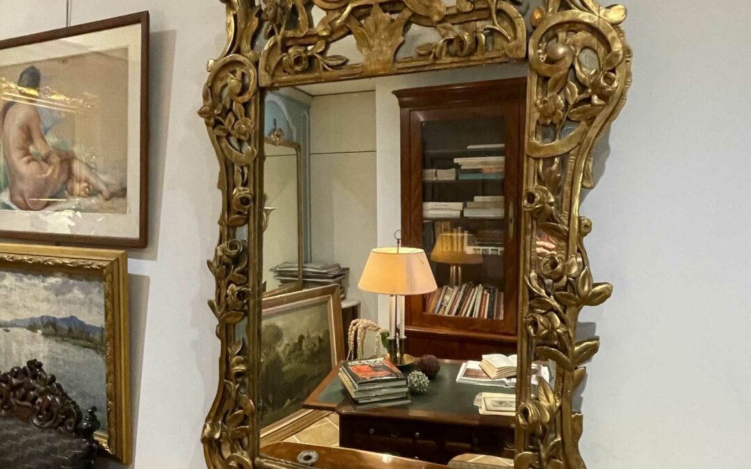 Miroir Louis XV 18ème siècle bois doré