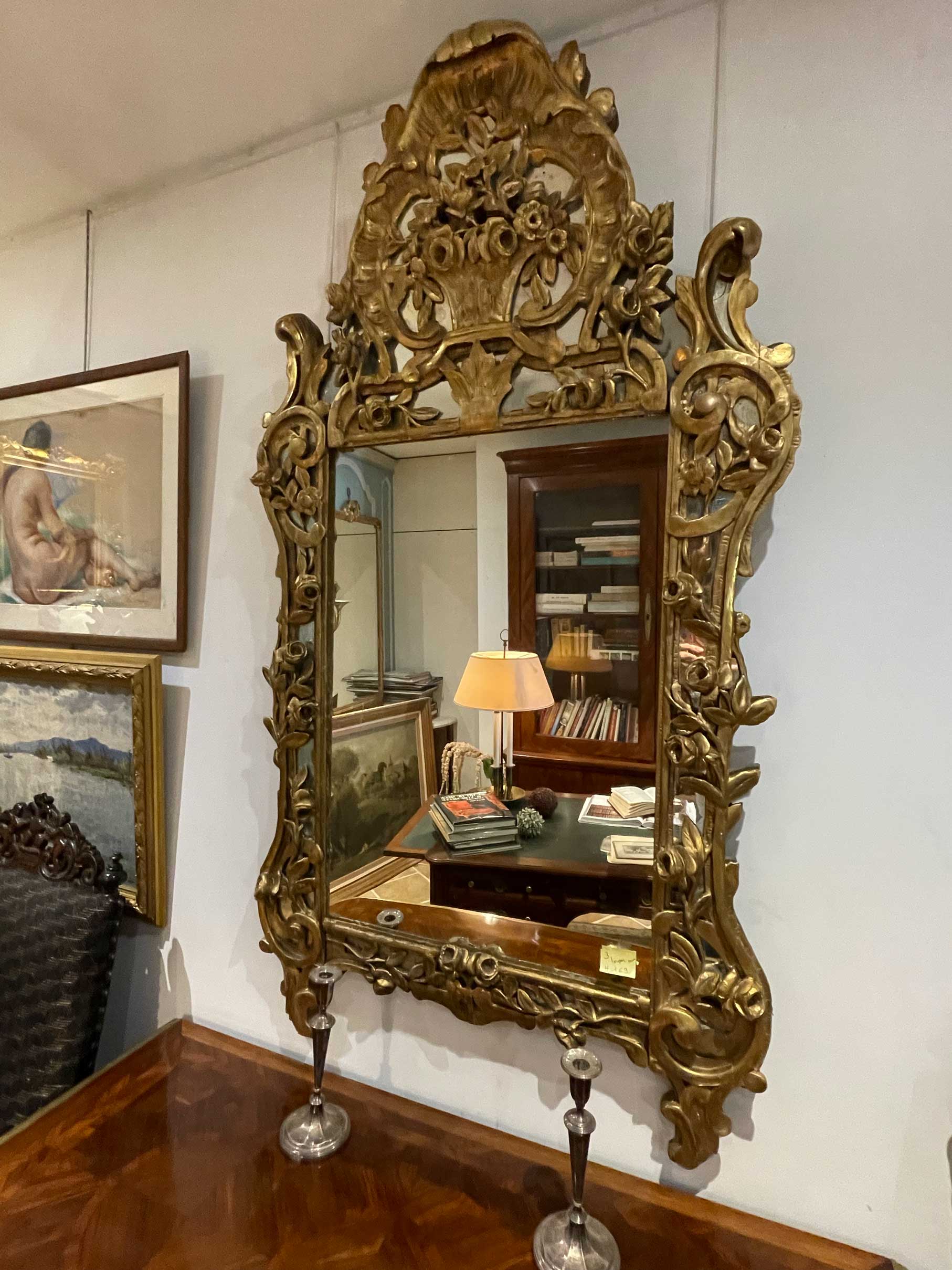 Miroir Louis XV 18ème siècle bois doré