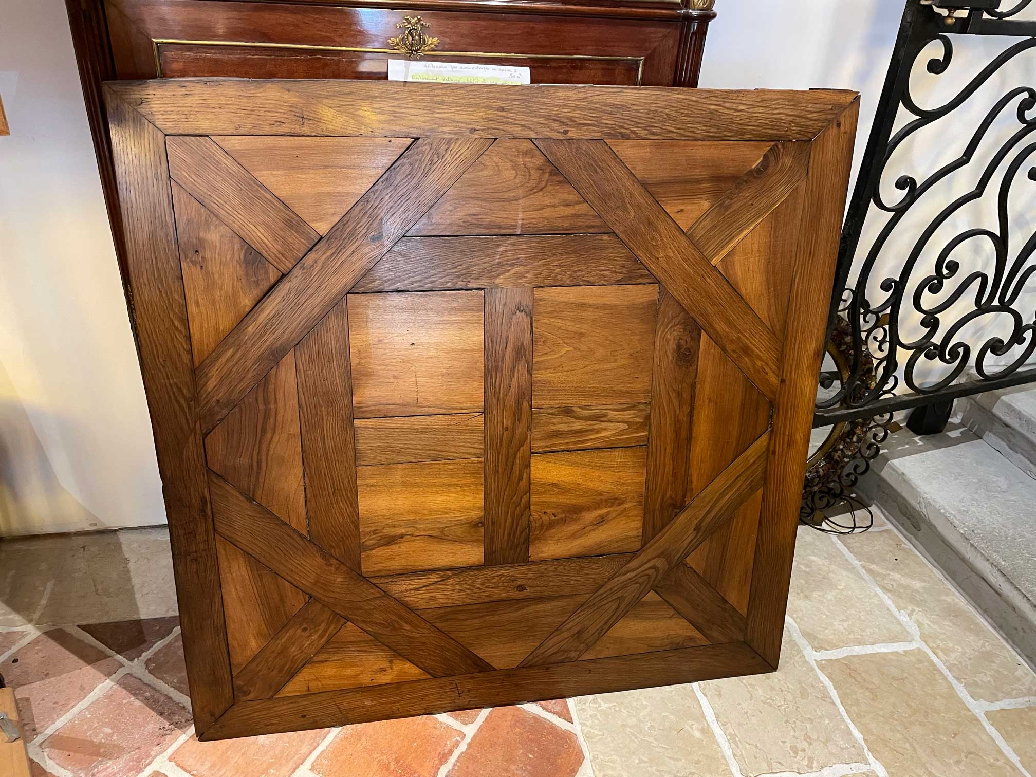 Parquet d'Aremberg 1mx1m en chêne et noyer