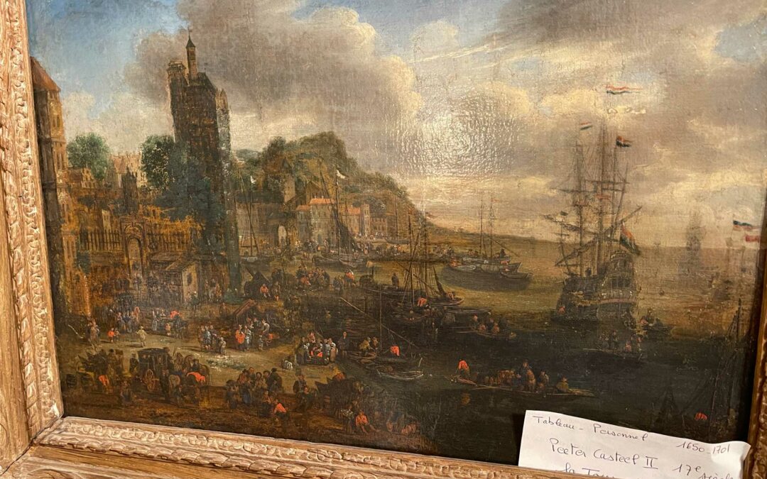 Tableau 17e vue d&rsquo;un port – Pieter Casteels