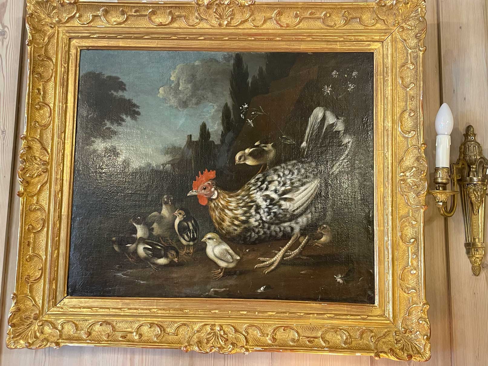 Tableau 19ème siècle, Alimentando a las gallinasWalter Frederick Osborne